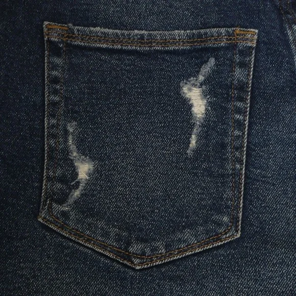 Good American Shorts‎ Womens 8 Blue High Rise Distressed Denim Cutoff Frayed Hem - Picture 7 of 8